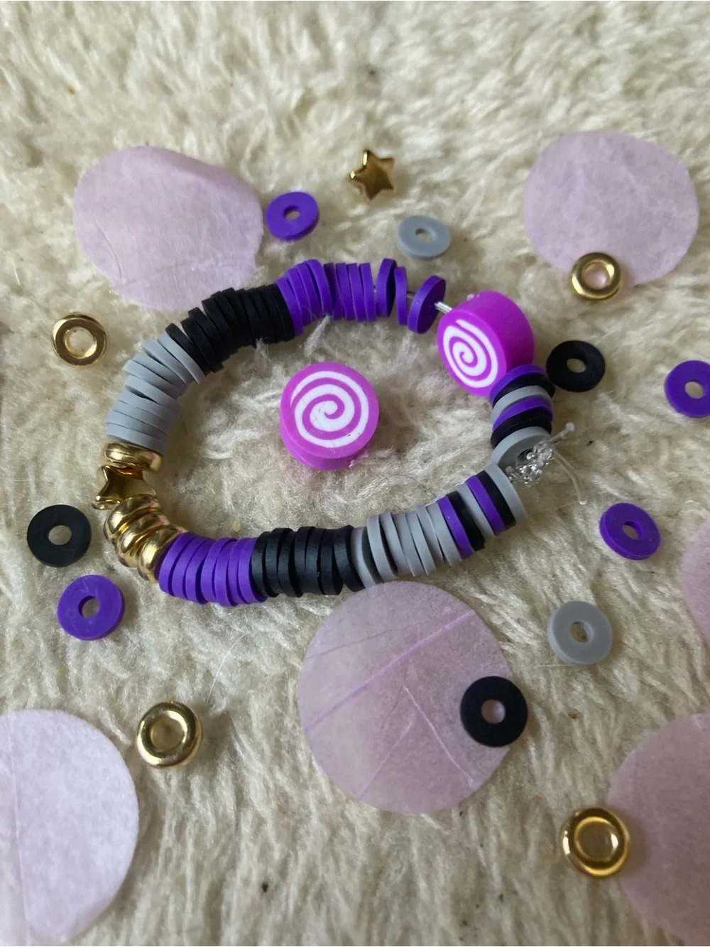 Kids Pastel Watermelon Letter Bead Bracelet - Multi